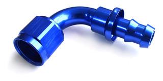 Acople Conexión Push On Hose 90° An8 Azul Ftx Fueltech